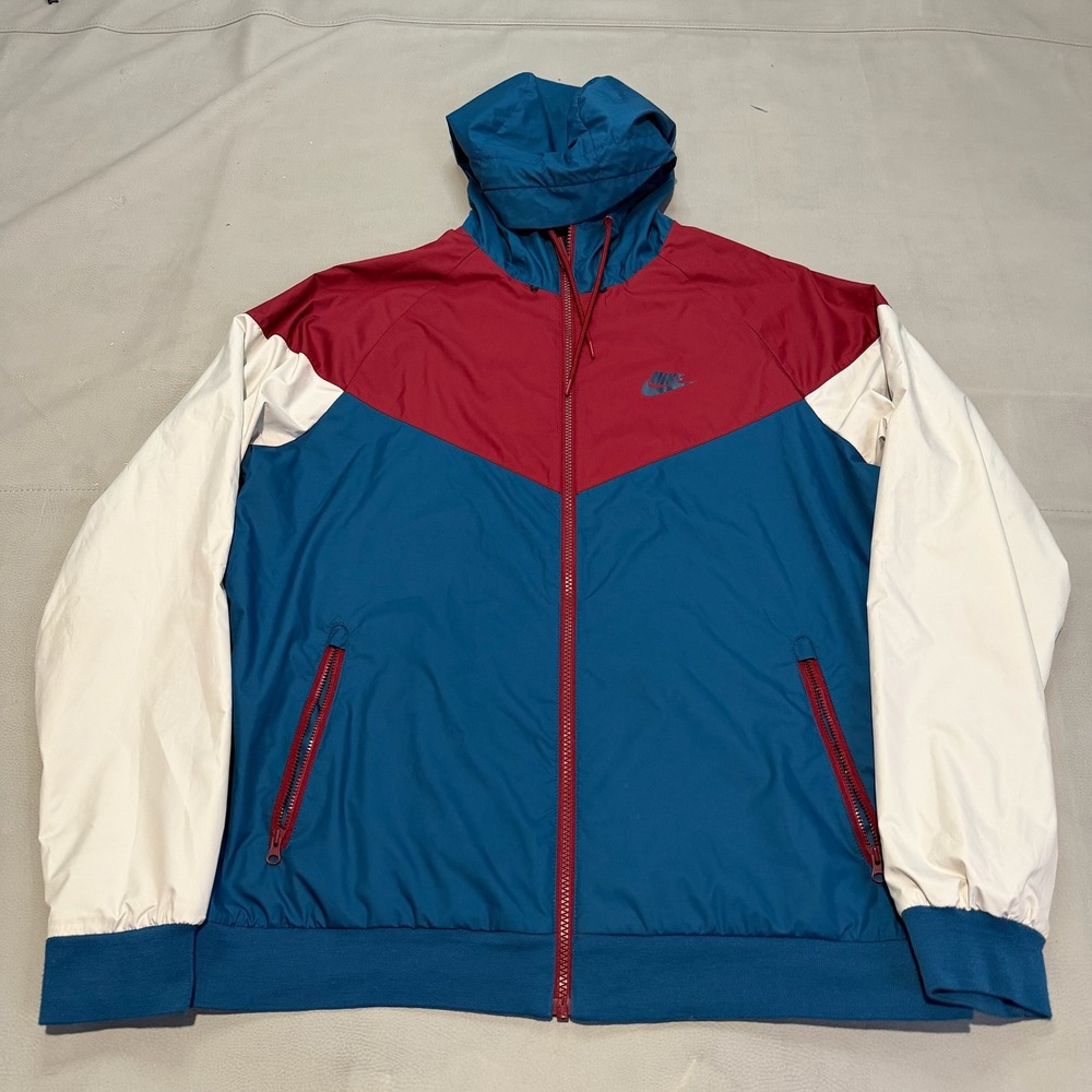 Nike Windrunner Men Full Hooded Windbreaker Jacket Colorblock Swoosh Y2K 90-6800